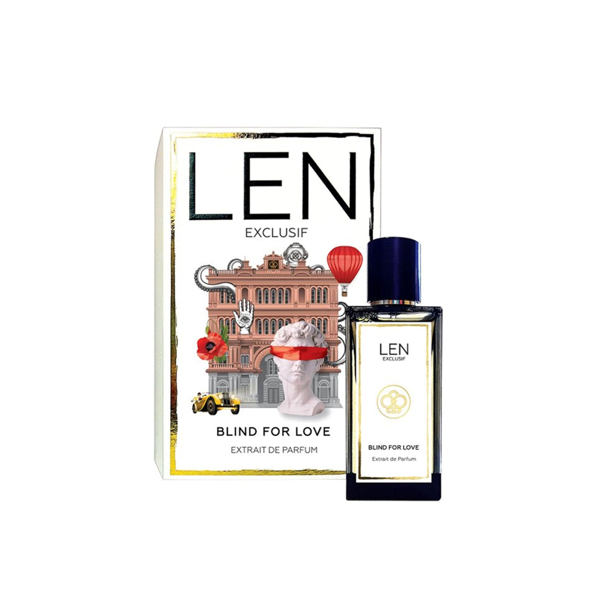 Flakon des Nischenparfums Blind for Love von LEN Fragrance