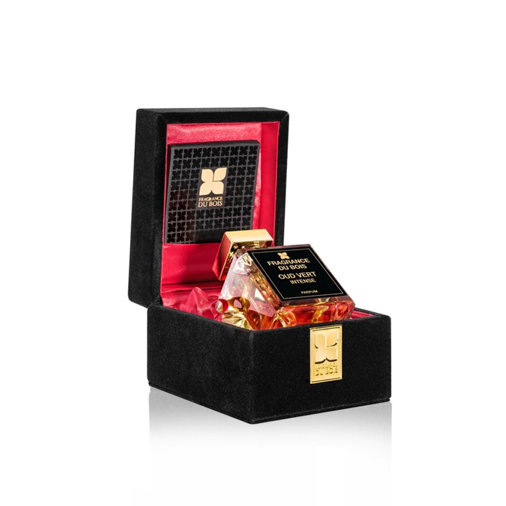 Flakon des Nischenparfums Oud Vert Intense von Fragrance Du Bois