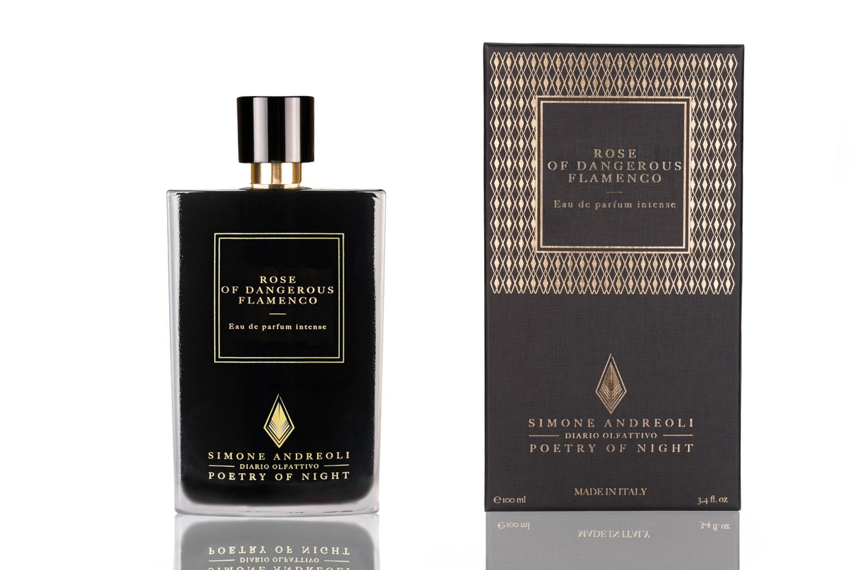 Flakon des Nischenparfums Rose of Dangerous Flamenco von Simone Andreoli
