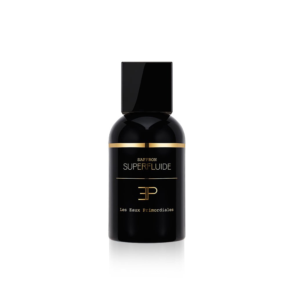 Flakon des Nischenparfums Saffron Superfluide von Les Eaux Primordiales