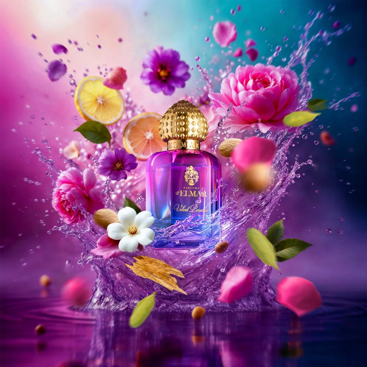 Flakon des Nischenparfums Velvet Paradise von Parfums d'Elmar